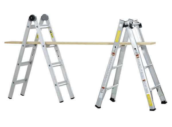COSCO Aluminum Articulating Multi-Position Ladder - Gray (Solid) - 17'