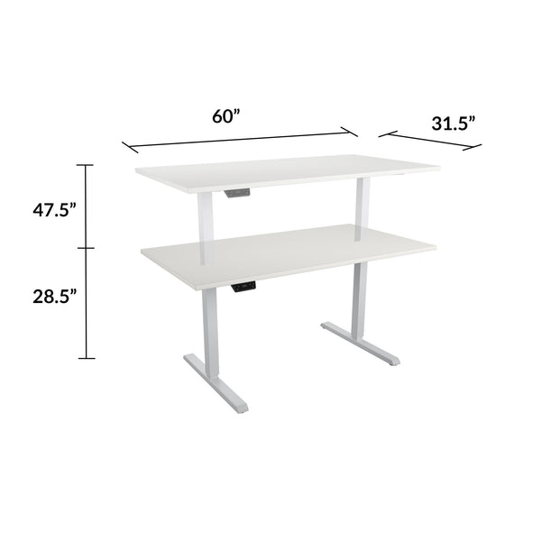 60" BRIDGEPORT Pro-Desk: The Professional - Espresso - 5’ Straight