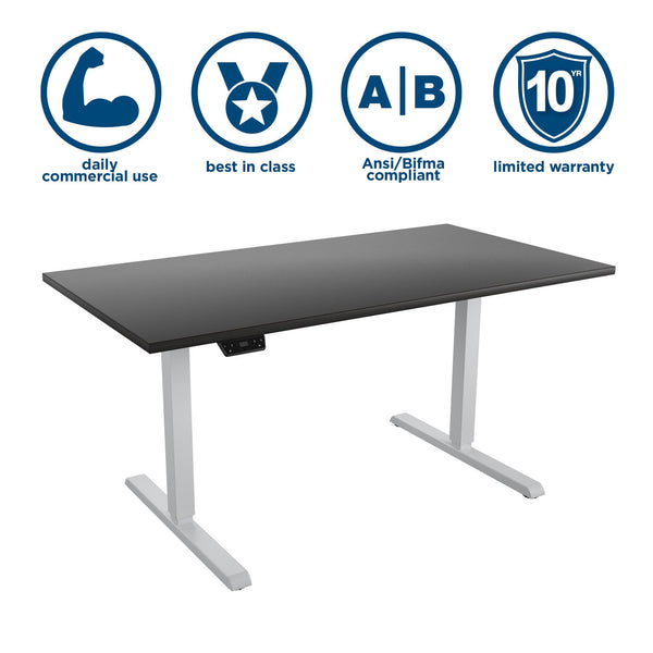 72" BRIDGEPORT Pro-Desk - White - 6’ Straight