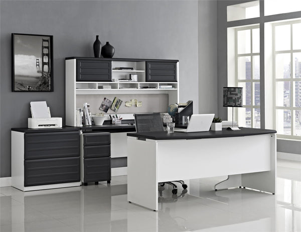 BRIDGEPORT Commercial V-2 Executive Desk - Gray - N/A