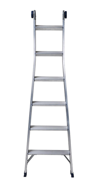 Step Ladder, 10 Step, 2 in 1, 14', Commercial - Steel Gray - N/A