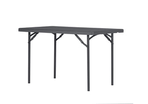 ZOWN Classic 4’ Commercial Blow Mold Folding Table - Gray - 1-Pack