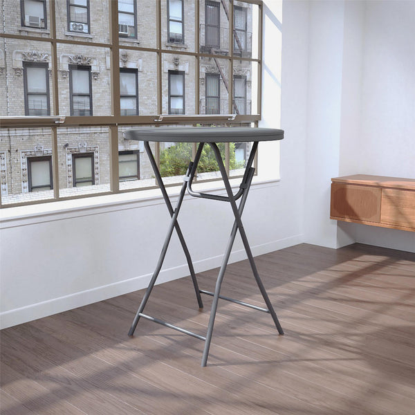 ZOWN Classic Commercial Cocktail Folding Table - Gray - 1-Pack