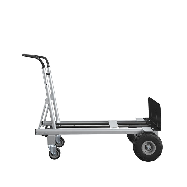 COSCO 2-in-1 Hybrid Handtruck, Commercial Use, 1000lb/800lb Weight capacity - Silver - N/A