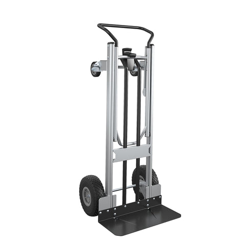 COSCO 2-in-1 Hybrid Handtruck, Commercial Use, 1000lb/800lb Weight capacity - Silver - N/A