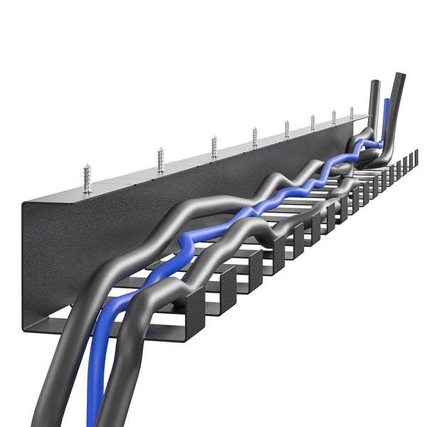 BRIDGEPORT Cable Management Tray - Black - 1-Pack