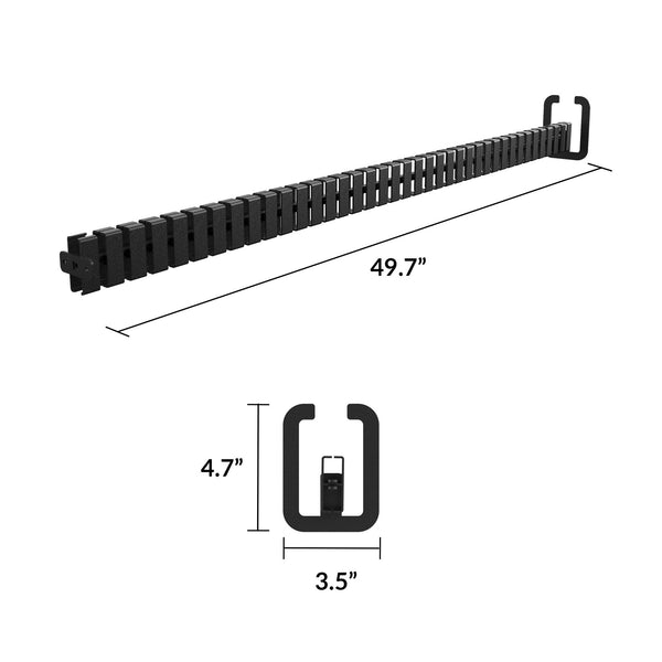 BRIDGEPORT Cable Management Spine - Black - 1-Pack