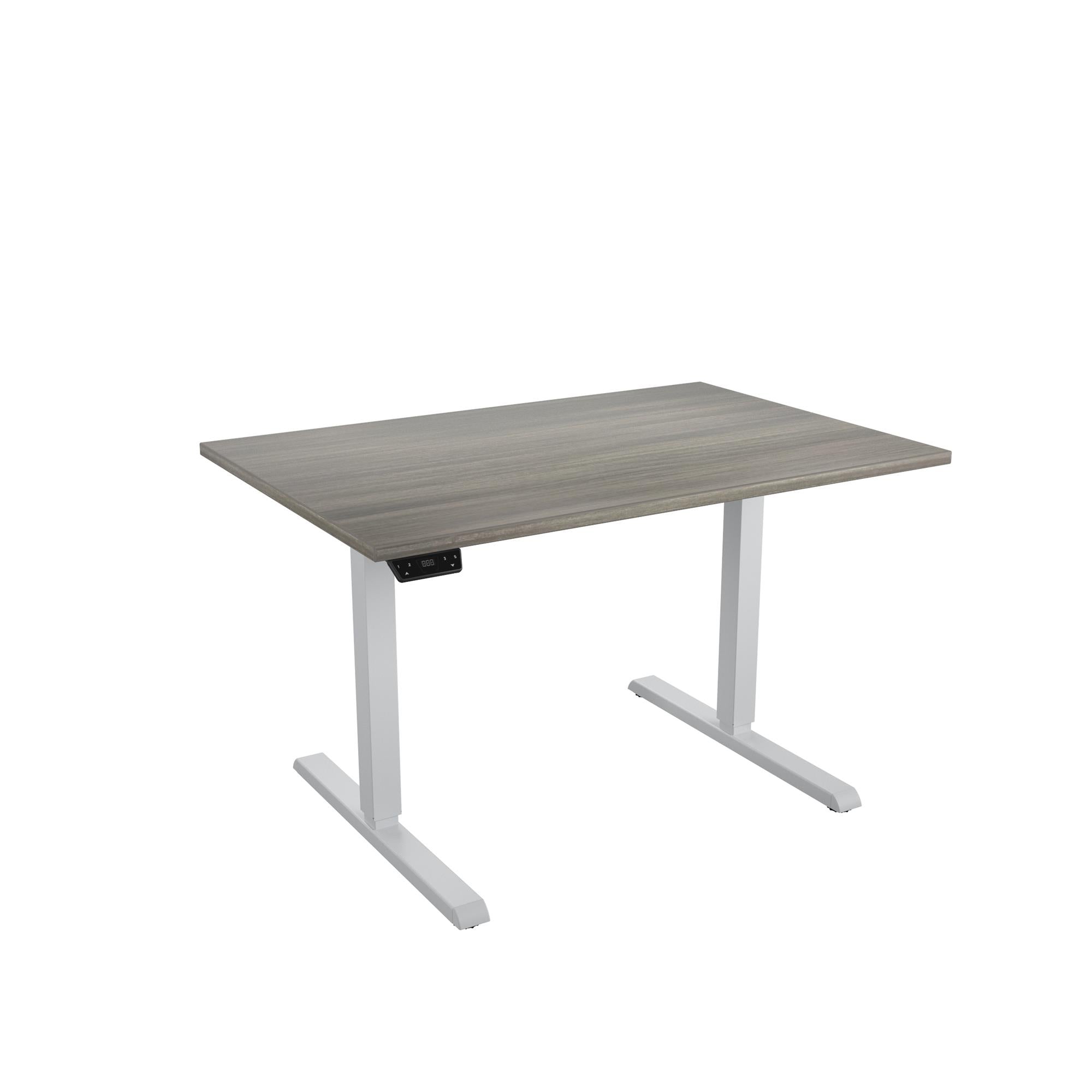 48" BRIDGEPORT Pro-Desk - Gray (Wood Grain) - 4’ Straight