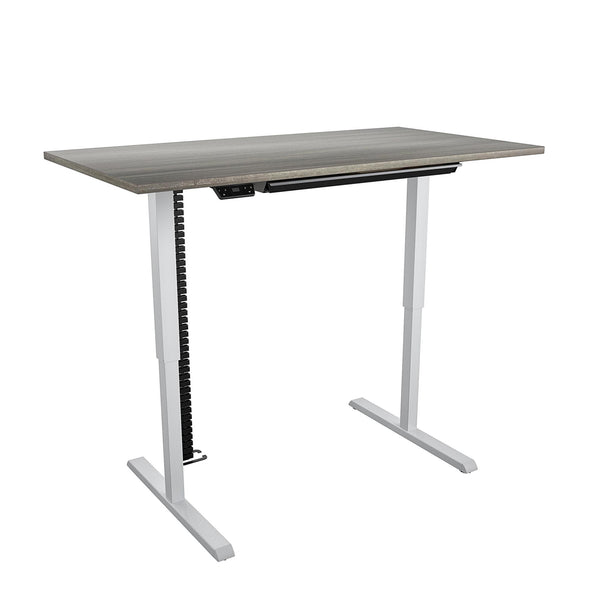 60" BRIDGEPORT Pro-Desk: The Professional - Gray (Wood Grain) - 5’ Straight
