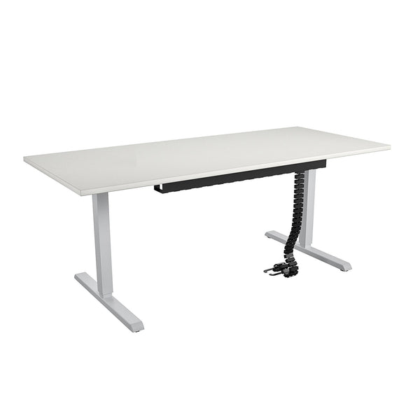 E-Lift Pro-Desk V1 with 72“ Top, Drawer & Management cable chain and tray - White - N/A