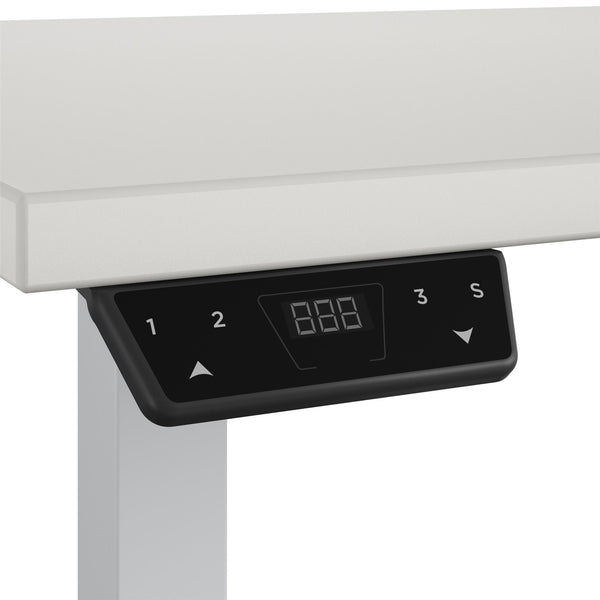 E-Lift Pro-Desk V1 with 72“ Top, Drawer & Management cable chain and tray - White - N/A