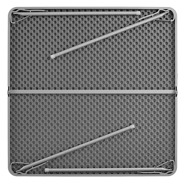 COSCO XL 38.5" Fold-in-Half Card Table w/ Handle, Gray, Indoor & Outdoor, Wheelchair Accessible - Gray - 1-Pack