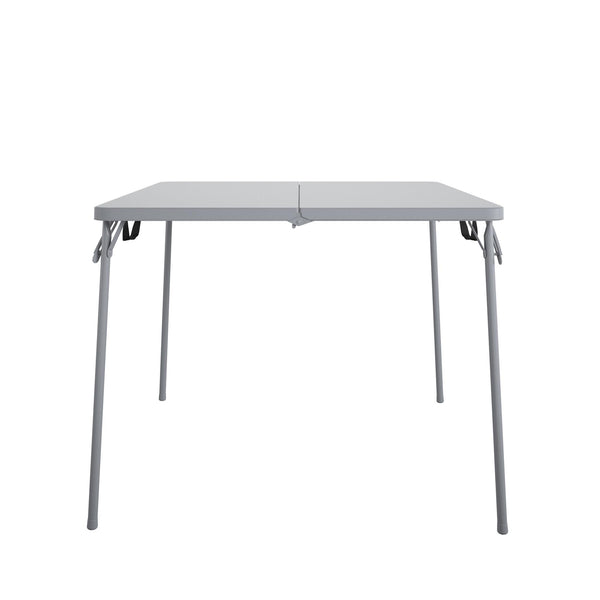 COSCO XL 38.5" Fold-in-Half Card Table w/ Handle, Gray, Indoor & Outdoor, Wheelchair Accessible - Gray - 1-Pack
