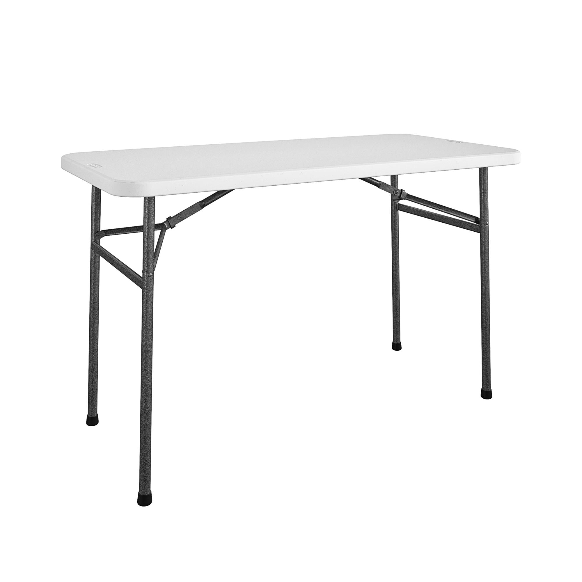 COSCO 4 ft. Straight Folding Utility Table - White - 1-Pack
