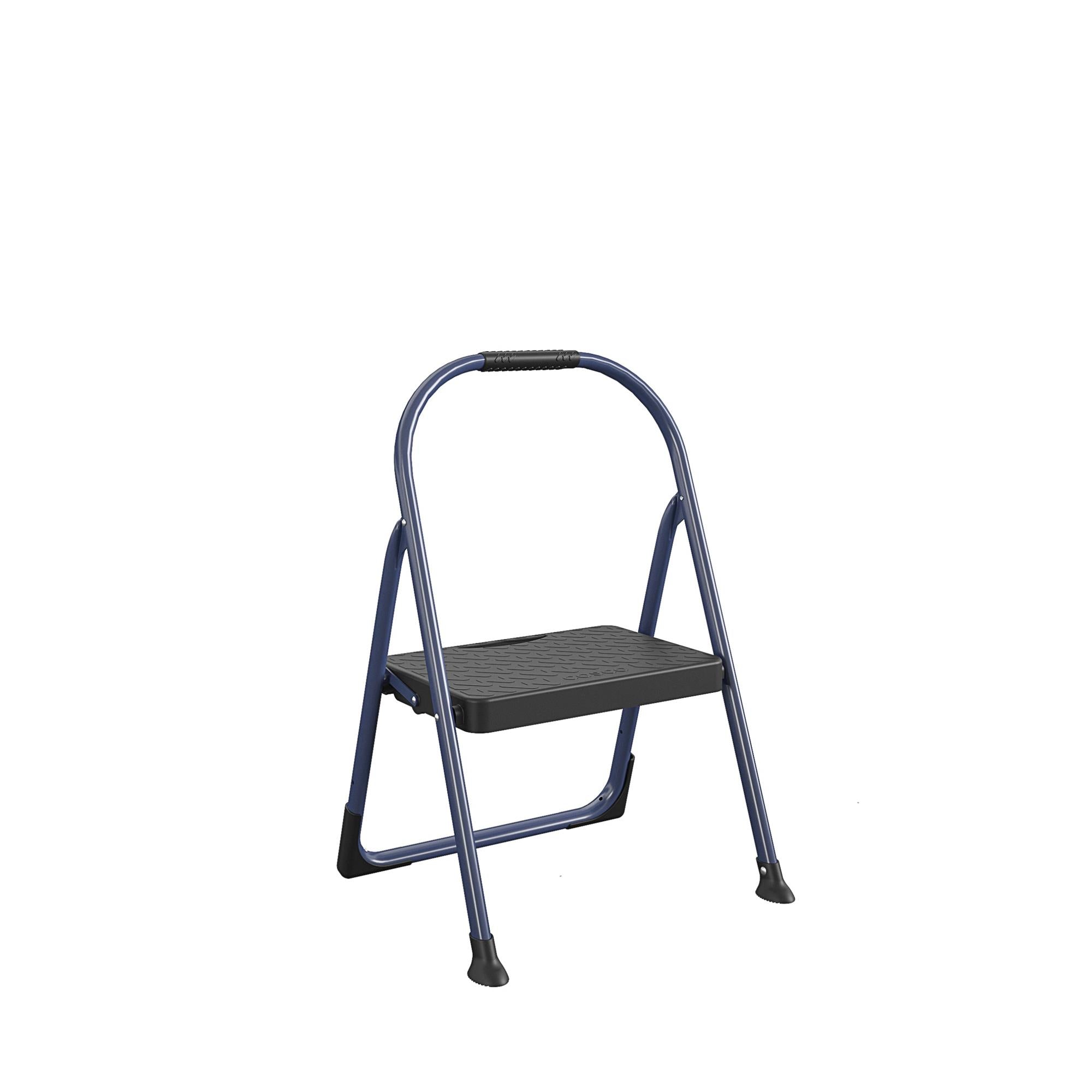 COSCO 1-Step Folding BIG Step Step Stool, 225 lb. Capacity (Navy) - Navy - N/A