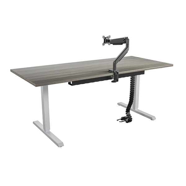 E-Lift Pro-Desk V2 72" Top, Drawer & Management cable chain and tray & Single Monitor Arm - N/A - N/A