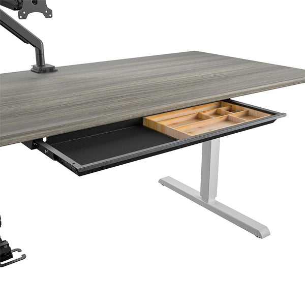 E-Lift Pro-Desk V2 72" Top, Drawer & Management cable chain and tray & Single Monitor Arm - N/A - N/A