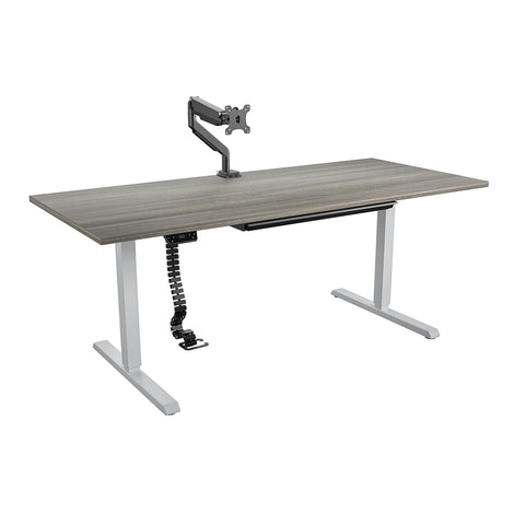 E-Lift Pro-Desk V2 72" Top, Drawer & Management cable chain and tray & Single Monitor Arm - N/A - N/A