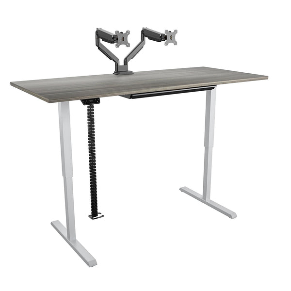 E-Lift Pro-Desk V3 72" Top, Drawer & Management cable chain and tray & Dual Monitor Arm - N/A - N/A