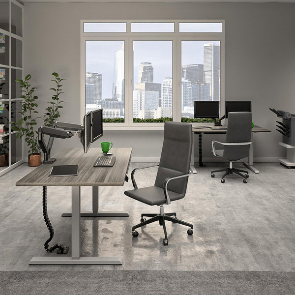 E-Lift Pro-Desk V3 72" Top, Drawer & Management cable chain and tray & Dual Monitor Arm - N/A - N/A