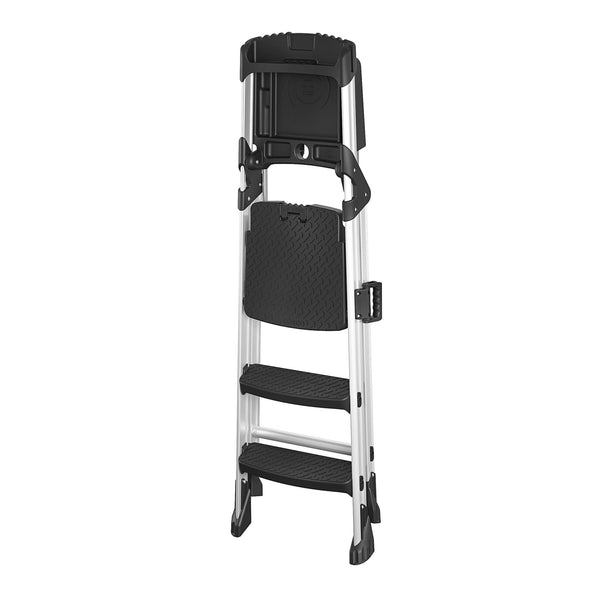 COSCO 3-Step Work Platform Step Stool - Aluminum/Black - N/A