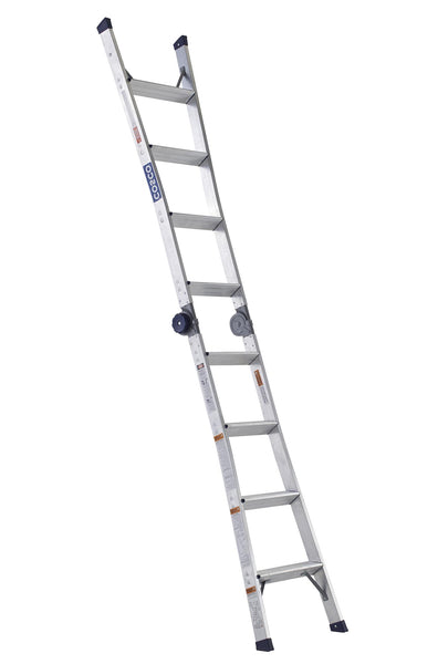 COSCO 2-in-1 Step and Extension Ladder - Silver Metallic - N/A
