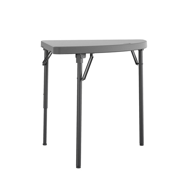 ZOWN Folding Table, Resin, Corner Angle shape, 2 pack - Gray - 2-Pack