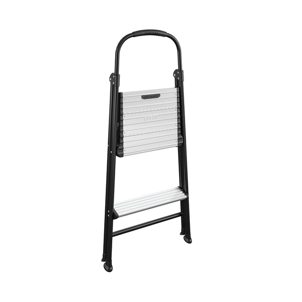 COSCO Two-Step Folding Step Stool with Rubber Hand Grip (Black) - Black