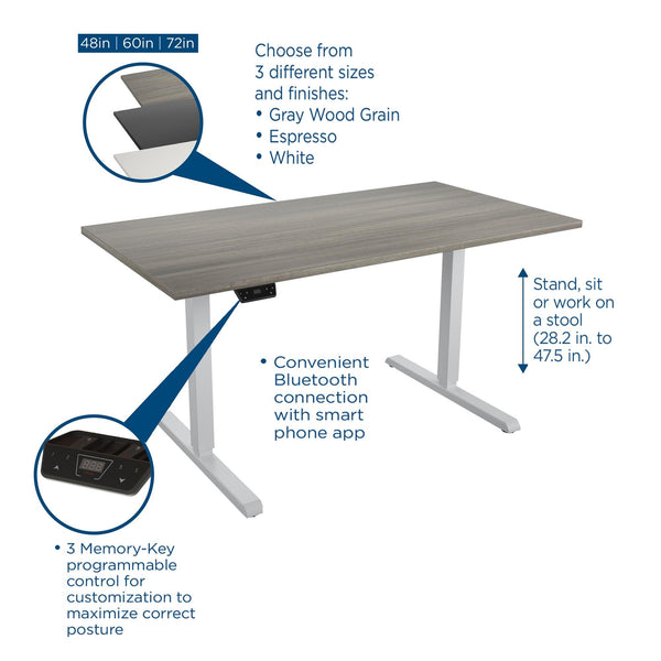 72" BRIDGEPORT Pro-Desk - White - 6’ Straight