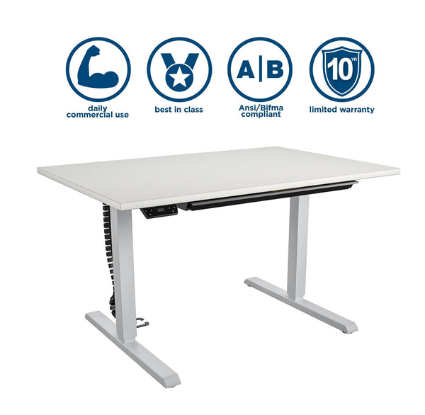 48" BRIDGEPORT Pro-Desk: The Professional - White - 4’ Straight