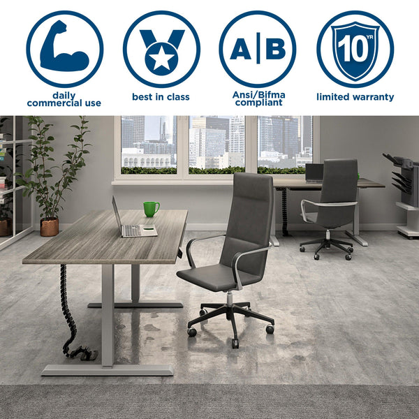 48" BRIDGEPORT Pro-Desk: The Professional - White - 4’ Straight