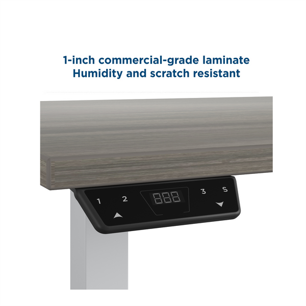 48" BRIDGEPORT Pro-Desk: The Professional - Gray (Wood Grain) - N/A