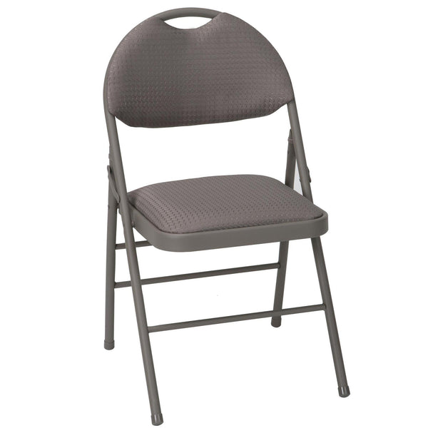 COSCO XL Comfort Fabric Folding Chair with Handle Hole - Taupe - N/A