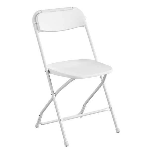 ZOWN Classic Banquet Resin Stacking Folding Chair - White - 8-Pack