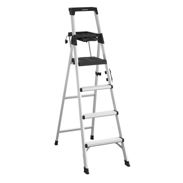 COSCO Signature Series Step Position Ladder - Aluminum/Black - 3 Step 