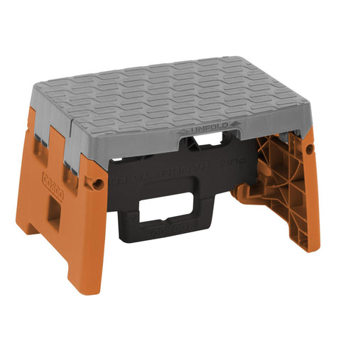 COSCO 1-Step Molded Folding Step Stool - Orange