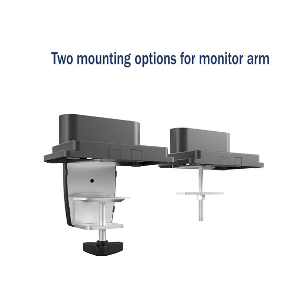 BRIDGEPORT Single Monitor Arm - Black - 1-Pack