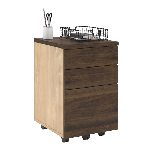 Bridgeport Commercial V-1 Mobile File Cabinet - Walnut - N/A