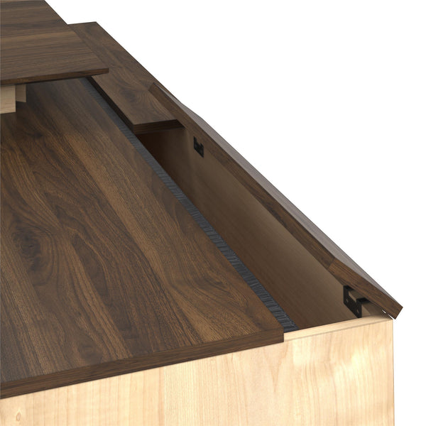 Bridgeport Commercial V-1 L-Shape Desk - Walnut - N/A