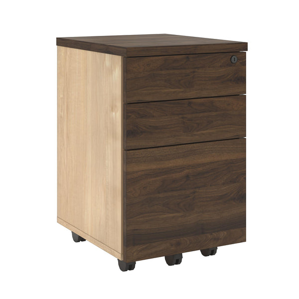 Bridgeport Commercial V-1 Mobile File Cabinet - Walnut - N/A