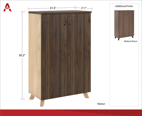 Bridgeport Commercial V-1 Storage Cabinet - Walnut - N/A