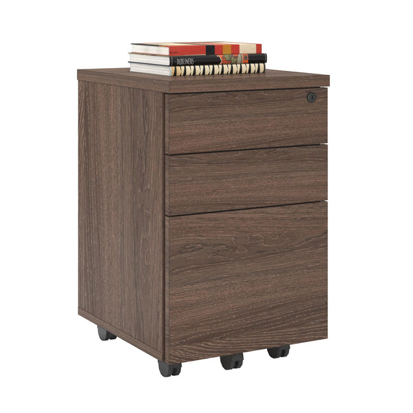 Bridgeport Commercial V-1 Mobile File Cabinet - Medium Brown - N/A