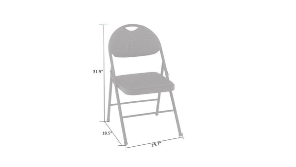 COSCO XL Comfort Fabric Folding Chair with Handle Hole - Taupe - N/A
