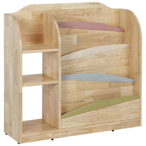 Bookcase, Solid Wood, (33.5" x 35.5" x 12") - Natural - N/A