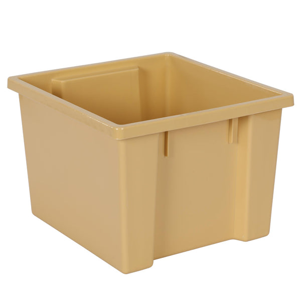 Storage Bin, Large, Polypropylene, Set of 4 (4.5" x 10.3" x 11" ea) - Natural - N/A