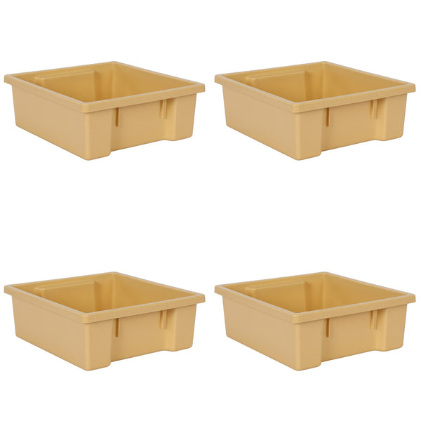 Storage Bin, Small, Polypropylene, Set of 4 (4" x 10.3" x 11" ea) - Natural - N/A