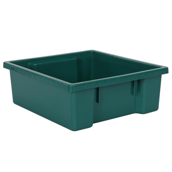 Storage Bin, Small, Polypropylene, Set of 4 (4" x 10.3" x 11" ea) - Green - N/A