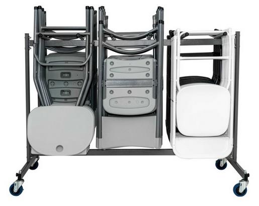 ZOWN Chair Trolley, 60 Chair Capacity - Black - 1-Pack