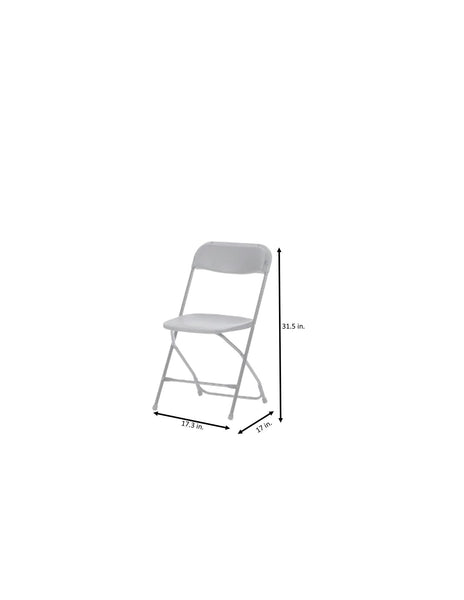 Banquet Resin Stacking Folding Chair - Black - 8-Pack