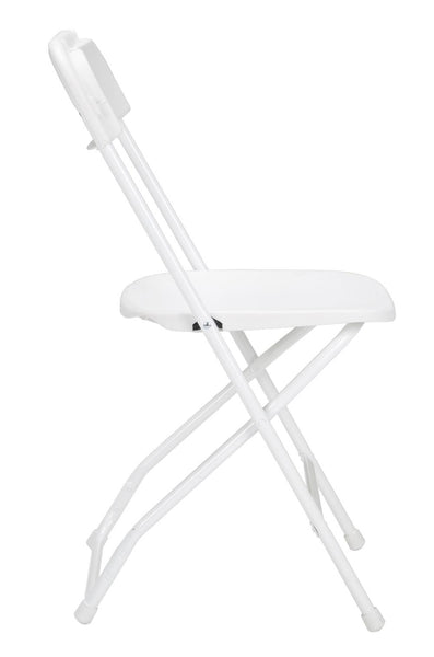 ZOWN Classic Banquet Resin Stacking Folding Chair - White - 8-Pack